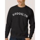 1 extra men's round neck long sleeved sweatshirt, made of pure, breathable, lightweight, suitable for parties, casual, suitable for family, boyfriends, girlfriends, lovers, vintage nostalgic Brooklyn T-shirt, American city sweatshirt