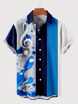 Plus Size Lapel Mens Hawaiian 